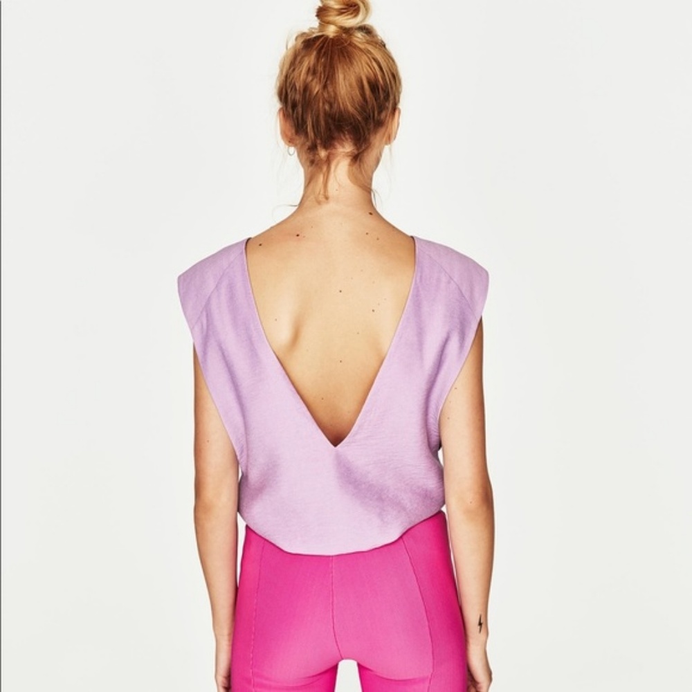 Brand New Zara Trafaluc Low Back Large Top NWOT